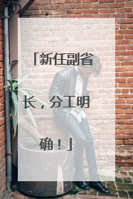 新任副省长，分工明确！