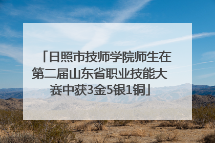 日照市技师学院师生在第二届山东省职业技能大赛中获3金5银1铜