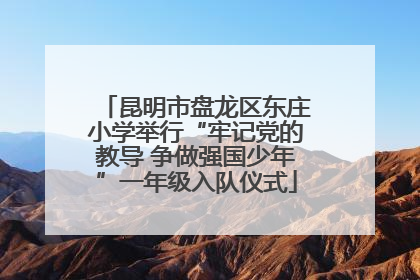 昆明市盘龙区东庄小学举行“牢记党的教导 争做强国少年”一年级入队仪式