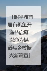 昭平湖首届有机鱼开渔节启幕 以渔为媒 谱写乡村振兴新篇章