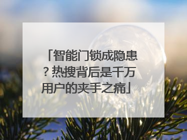 智能门锁成隐患？热搜背后是千万用户的夹手之痛