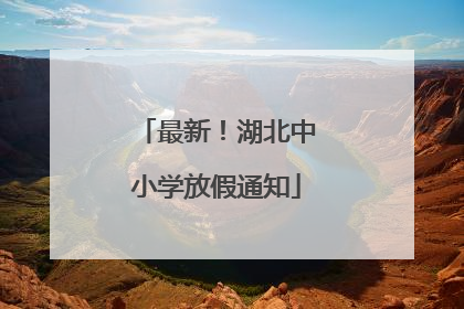 最新！湖北中小学放假通知