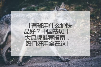 有斑用什么护肤品好？中国祛斑十大品牌推荐指南，热门好用全在这