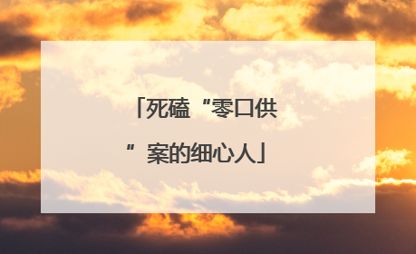 死磕“零口供”案的细心人