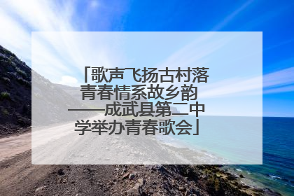 歌声飞扬古村落 青春情系故乡韵——成武县第二中学举办青春歌会