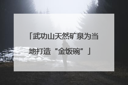 武功山天然矿泉为当地打造“金饭碗”