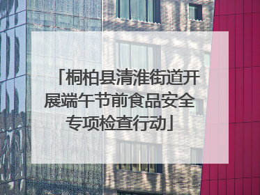 桐柏县清淮街道开展端午节前食品安全专项检查行动