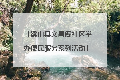 梁山县文昌阁社区举办便民服务系列活动