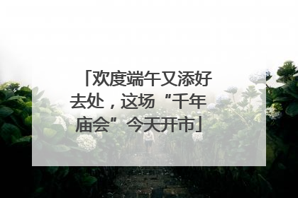 欢度端午又添好去处，这场“千年庙会”今天开市