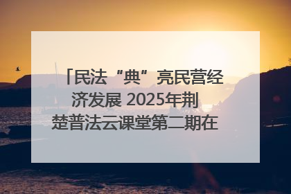 民法“典”亮民营经济发展 2025年荆楚普法云课堂第二期在武汉客厅开讲