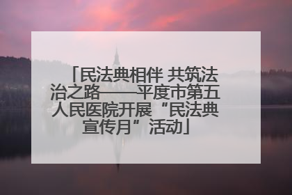 民法典相伴 共筑法治之路——平度市第五人民医院开展“民法典宣传月”活动