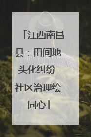 江西南昌县：田间地头化纠纷 社区治理绘同心