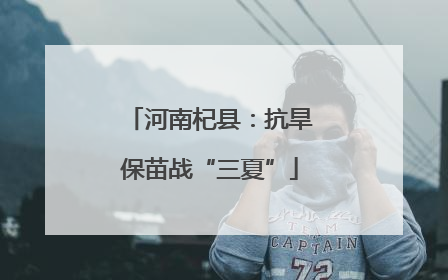 河南杞县：抗旱保苗战“三夏”
