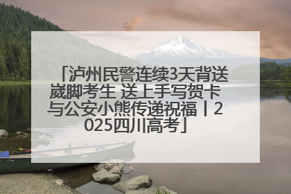 泸州民警连续3天背送崴脚考生 送上手写贺卡与公安小熊传递祝福丨2025四川高考