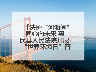 法护“河海间” 同心向未来 惠民县人民法院开展“世界环境日”普法宣传活动