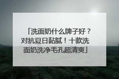 洗面奶什么牌子好？对抗夏日黏腻！十款洗面奶洗净毛孔超清爽