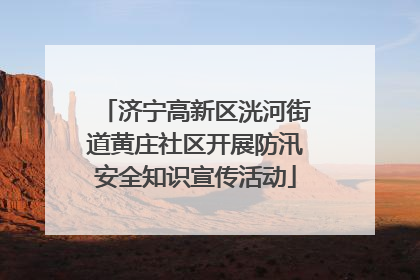 济宁高新区洸河街道黄庄社区开展防汛安全知识宣传活动