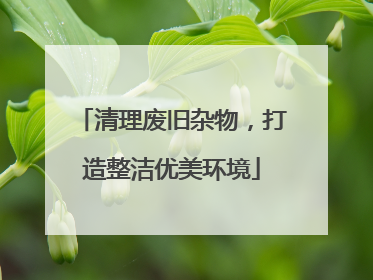 清理废旧杂物，打造整洁优美环境