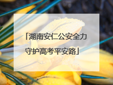 湖南安仁公安全力守护高考平安路