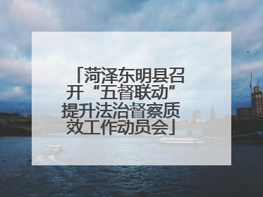 菏泽东明县召开“五督联动”提升法治督察质效工作动员会