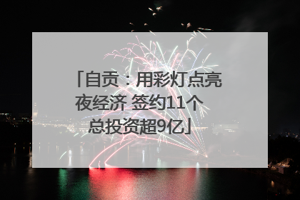 自贡：用彩灯点亮夜经济 签约11个总投资超9亿
