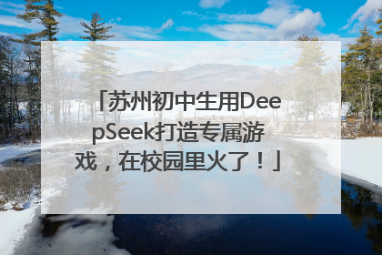 苏州初中生用DeepSeek打造专属游戏，在校园里火了！
