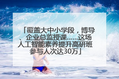 覆盖大中小学段，博导、企业总监授课……这场人工智能素养提升高研班参与人次达30万
