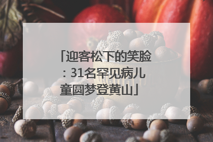 迎客松下的笑脸：31名罕见病儿童圆梦登黄山