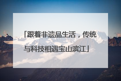 跟着非遗品生活，传统与科技相遇宝山滨江