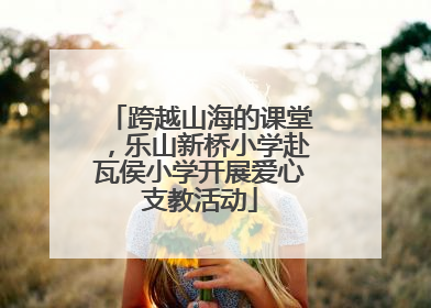 跨越山海的课堂，乐山新桥小学赴瓦侯小学开展爱心支教活动