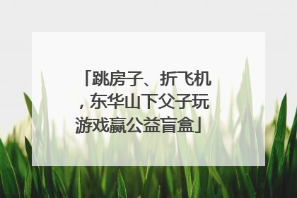 跳房子、折飞机，东华山下父子玩游戏赢公益盲盒