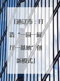 通辽市：打造“一园一展厅一基地”创新模式