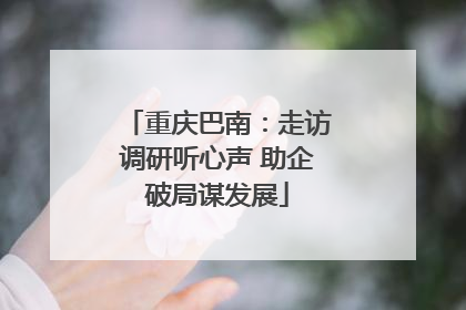 重庆巴南：走访调研听心声 助企破局谋发展