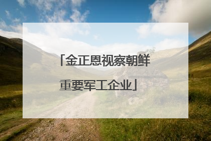 金正恩视察朝鲜重要军工企业