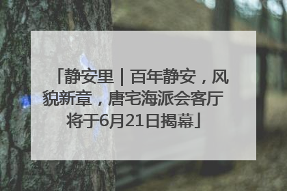 静安里｜百年静安，风貌新章，唐宅海派会客厅将于6月21日揭幕