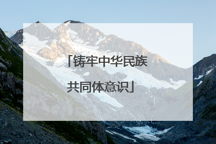 铸牢中华民族共同体意识