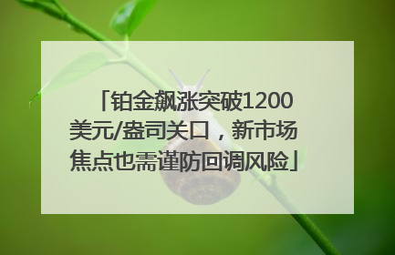 铂金飙涨突破1200美元/盎司关口，新市场焦点也需谨防回调风险