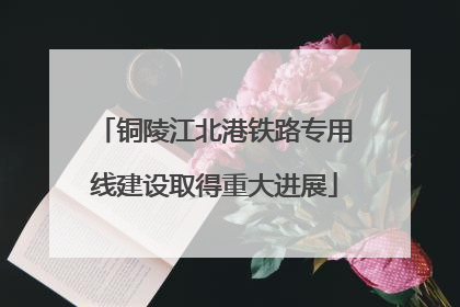 铜陵江北港铁路专用线建设取得重大进展