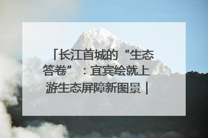 长江首城的“生态答卷”：宜宾绘就上游生态屏障新图景｜中华环保世纪行