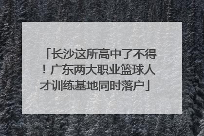 长沙这所高中了不得！广东两大职业篮球人才训练基地同时落户
