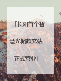 长阳首个智慧光储超充站正式营业