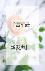 雷军最新发声