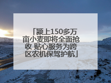 颍上150多万亩小麦即将全面抢收 贴心服务为跨区农机保驾护航