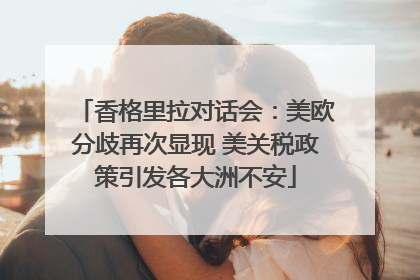 香格里拉对话会：美欧分歧再次显现 美关税政策引发各大洲不安