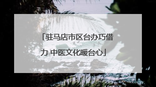 驻马店市区台办巧借力 中医文化暖台心
