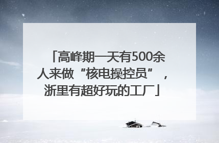 高峰期一天有500余人来做“核电操控员”，浙里有超好玩的工厂