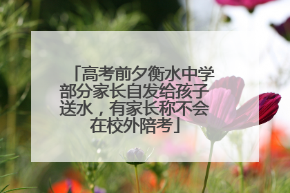 高考前夕衡水中学部分家长自发给孩子送水，有家长称不会在校外陪考