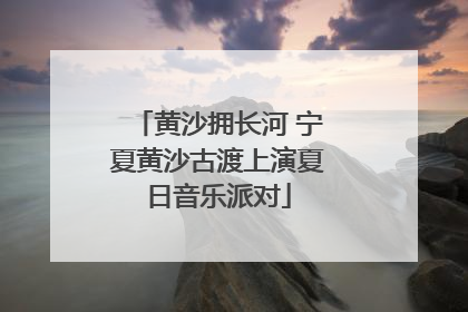 黄沙拥长河 宁夏黄沙古渡上演夏日音乐派对