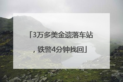 3万多美金遗落车站，铁警4分钟找回