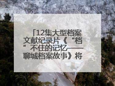 12集大型档案文献纪录片《“档”不住的记忆——聊城档案故事》将于近期播出